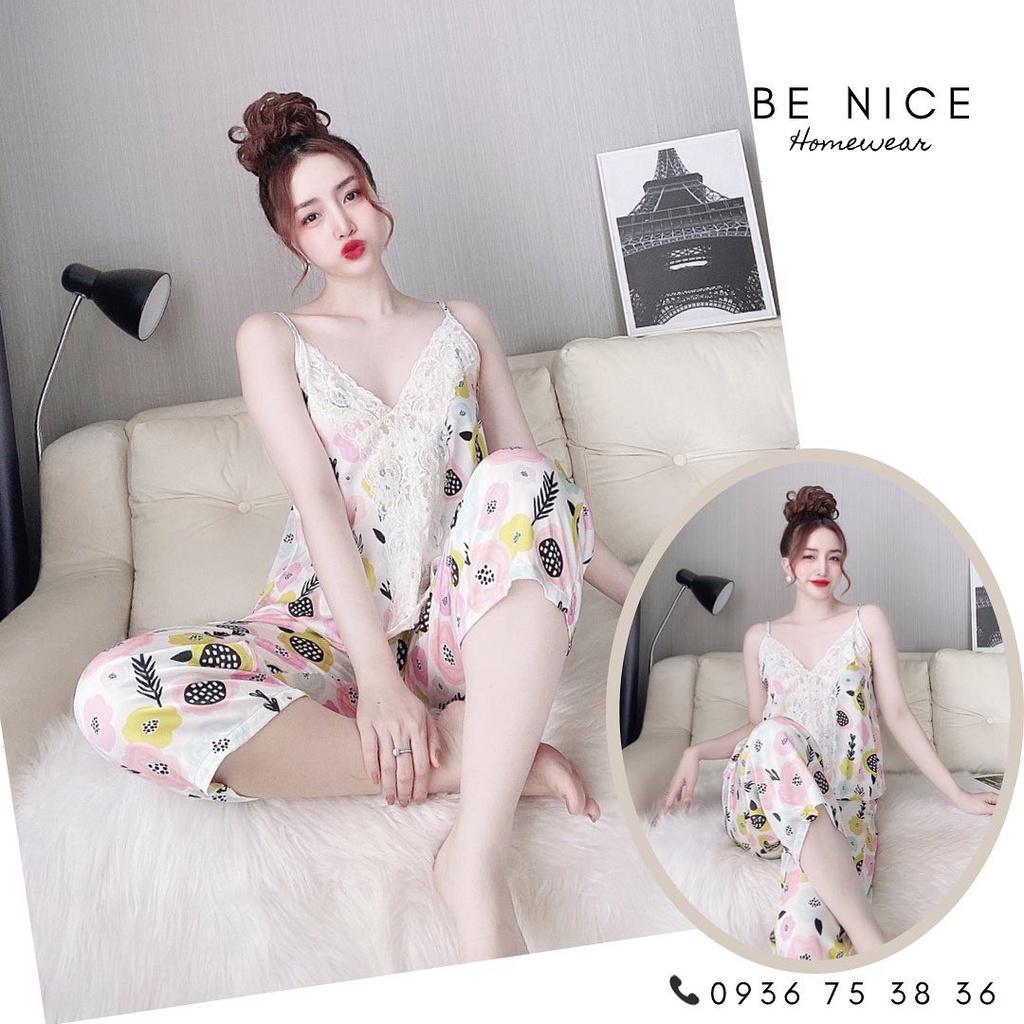 Bộ mặc nhà dây phối ren giữa lạ mắt với nhiều họa tiết cho nàng Be Nice Homewear