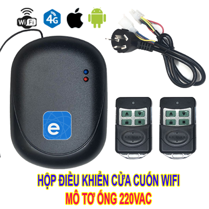 Hộp điều khiển cửa cuốn Wifi  (mô tơ ống 220VAC)