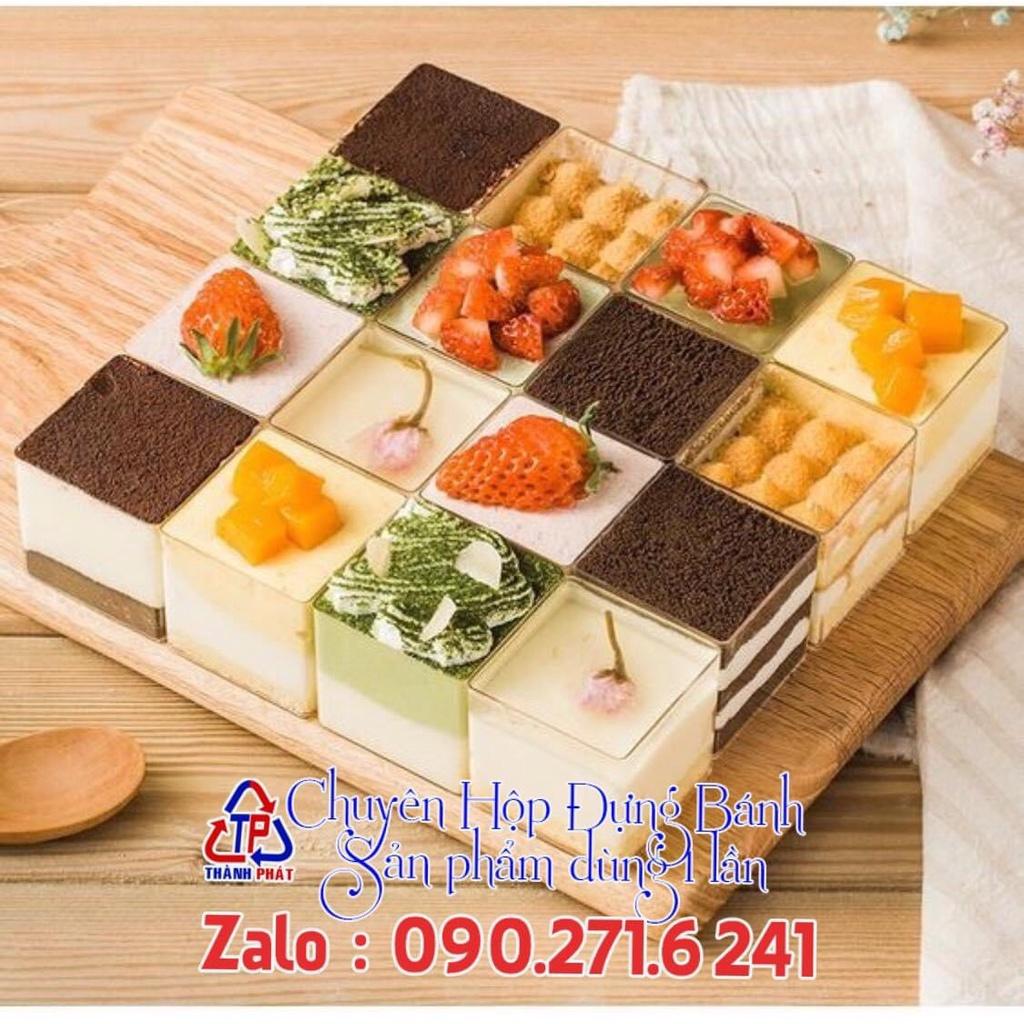 50 Ly mousse vuông LC-5550 - Ly đựng tiramisu - Panna cotta - yogurt trái cây -bánh lạnh