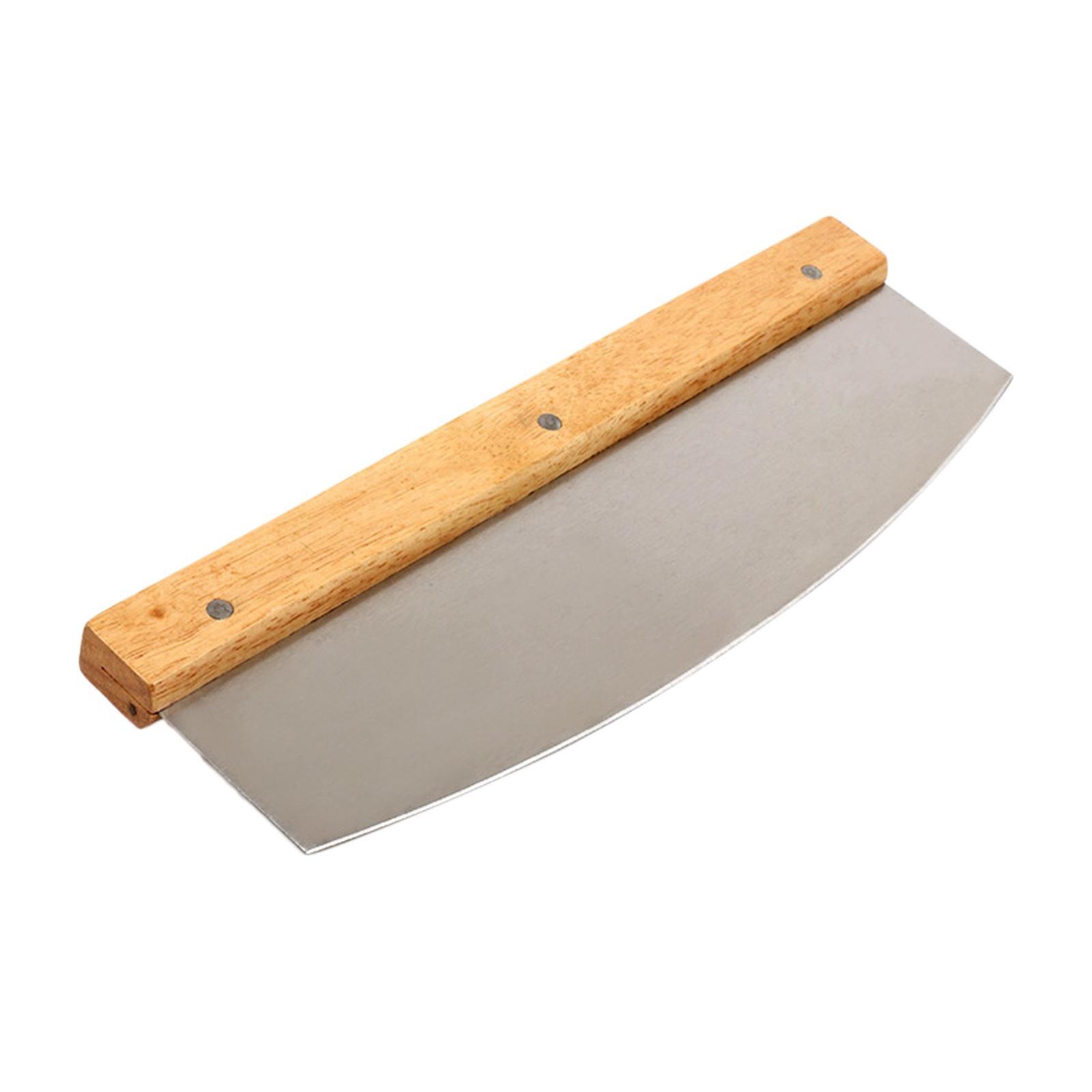 Pizza Cutter with Wooden Handles Cheese Pastry Slicer Pizza  Cutter