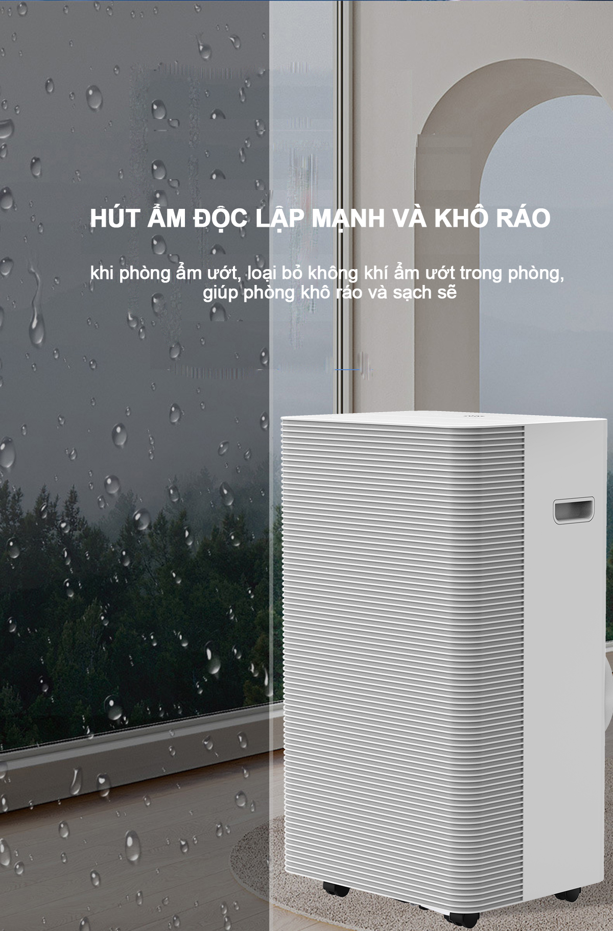 Máy lạnh di động đứng 14.000 BTU FUJIHOME PAC14, điều hòa di động mini kết nối Wifi điều khiển qua App, 4 chức năng, làm lanh, hút ẩm, lọc không khí, quạt - Hàng chính hãng