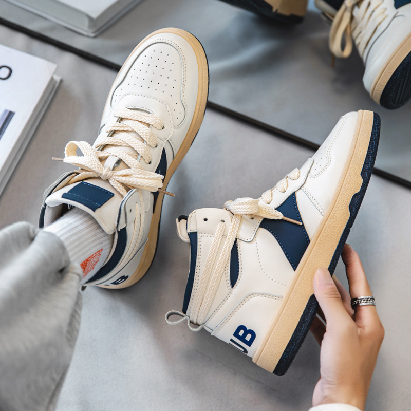Giày Thể Thao Nam GEMI- Giày Sneaker Màu Xanh Lam - Xanh Lá Mẫu Mới 2022, Phong Cách Thời Trang Trẻ Trung, Cổ Cao - G5518