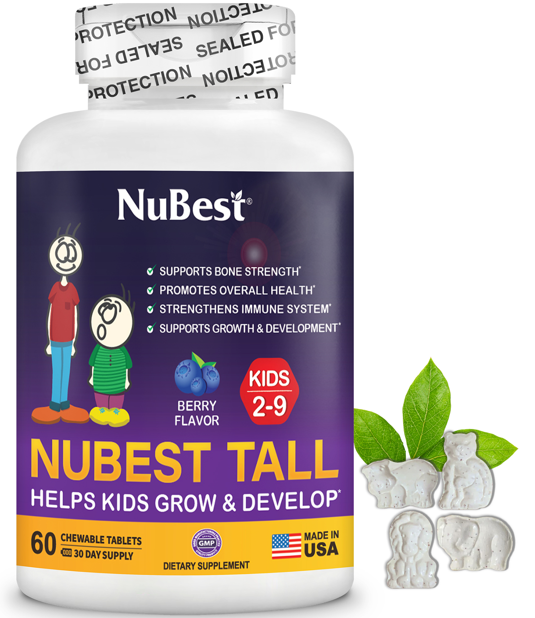 [Combo 3 tặng 1] TPBVSK hỗ trợ Tăng Chiều Cao 3 NuBest Tall 10+ (Trên 10 Tuổi) tặng 1 NuBest Tall Kids (Từ 2-9 Tuổi)