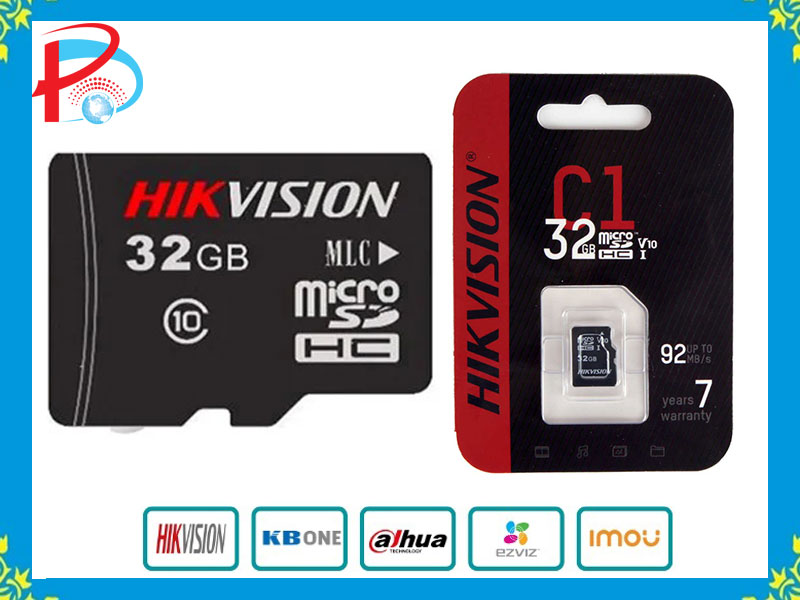 Thẻ Nhớ Mirco SD Hikvision 32Gb 92MB/s Chuyên Ghi Hình Cho Camera, Máy Ảnh và Điện Thoại - Hàng Chính Hãng