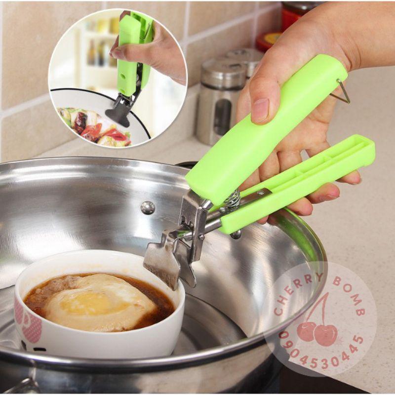 Kẹp Gắp Đồ Nóng, Đồ Hấp KIM LOẠI T1 Thông Minh - Dụng Cụ Gắp Inox Có Lò Xo Giá rẻ