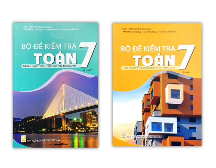 Sách - Combo Bộ đề kiểm tra toán 7 - tập 1 + 2