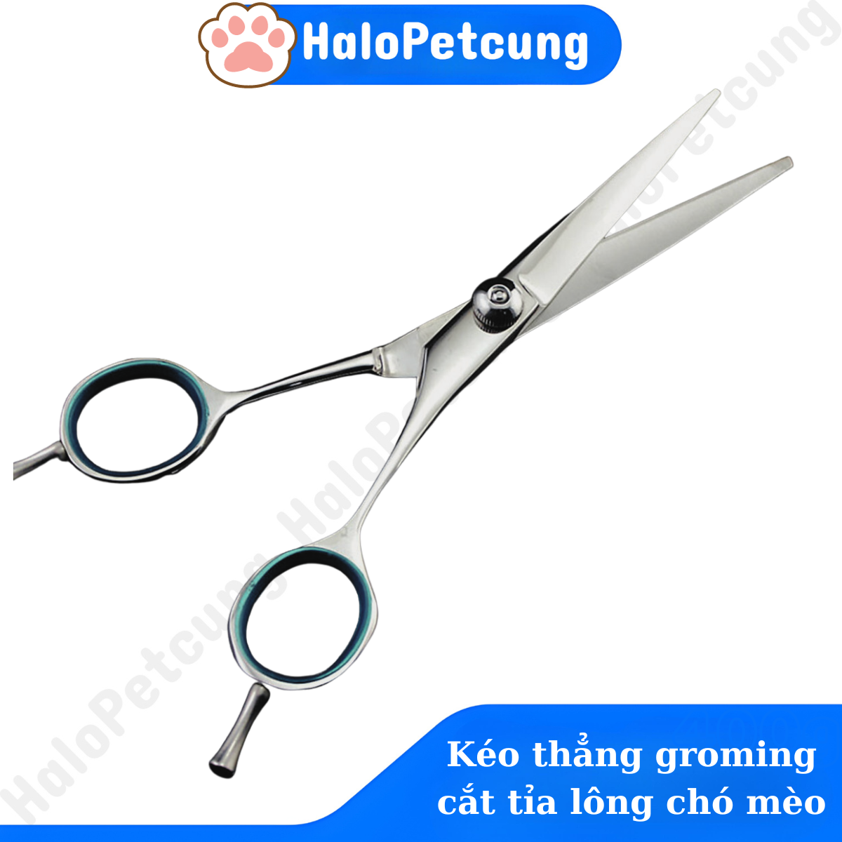 Kéo Thẳng Grooming Cắt Tỉa Lông Cho Chó Mèo Chất Liệu Thép Ko Gỉ 19cm