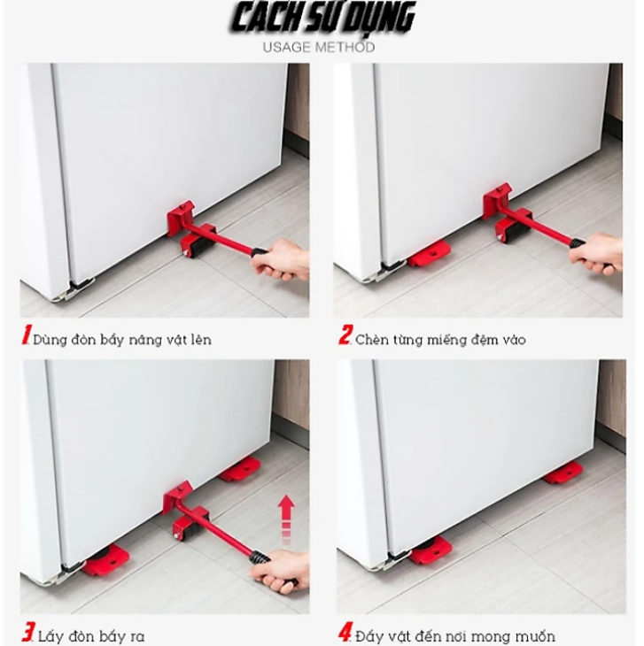 Bộ dụng cụ nâng KG09 di chuyển đồ thông minh, di chuyển đồ đạc, hỗ trợ vật nặng lên - Hàng chính hãng