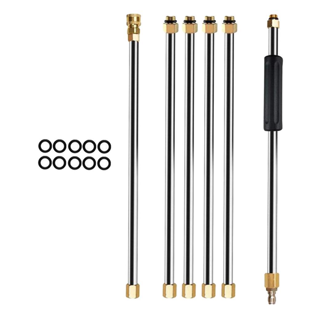 6pc/set Steel 1/4 Quick Connect Rod Wand for Pressure Washer Machine Parts
