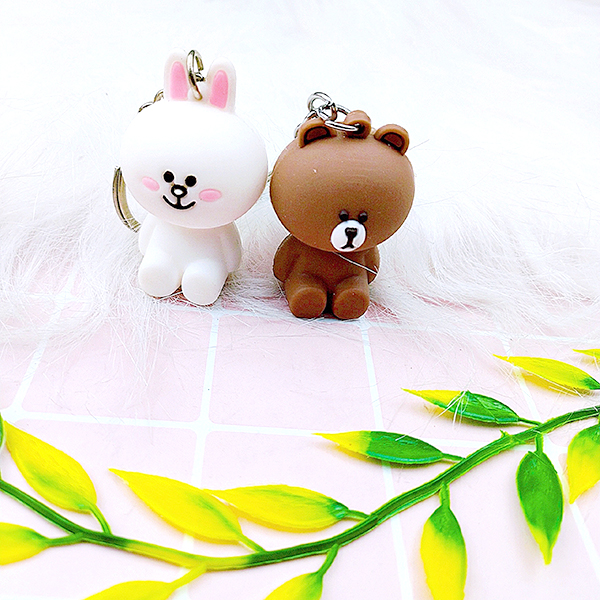 Móc khóa gấu Brown và thỏ Cony