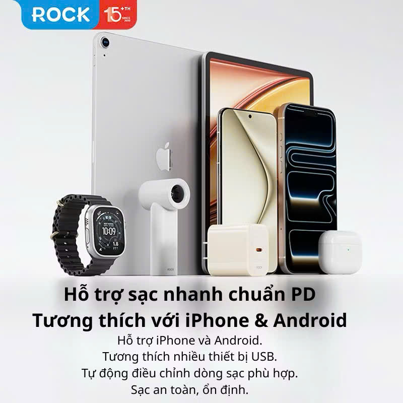 Bộ củ cáp sạc nhanh 20w T11 kèm dây sạc nhanhType-C to Type-C không nóng máy - Hàng chính hãng bảo hành 12 tháng