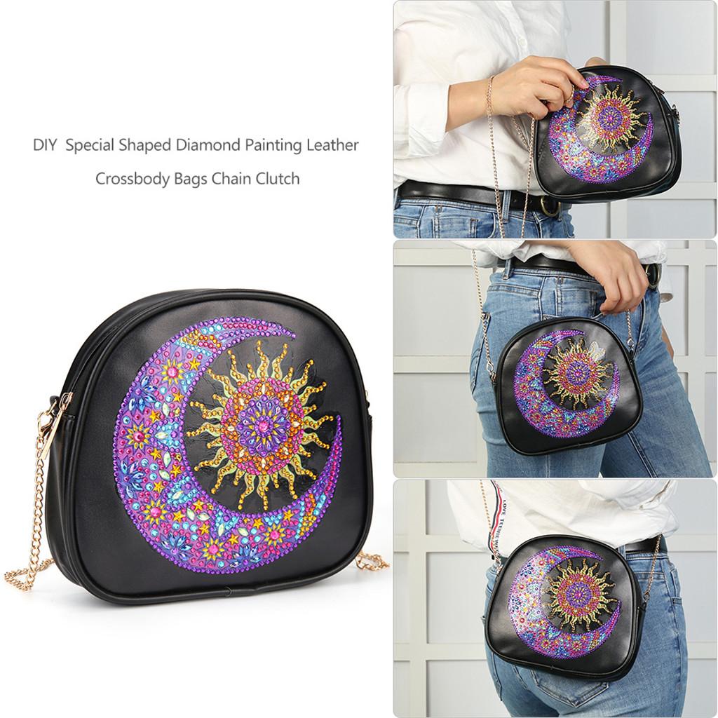 Creative Special Shaped Diamond Painting Tassel Crossbody Bags
