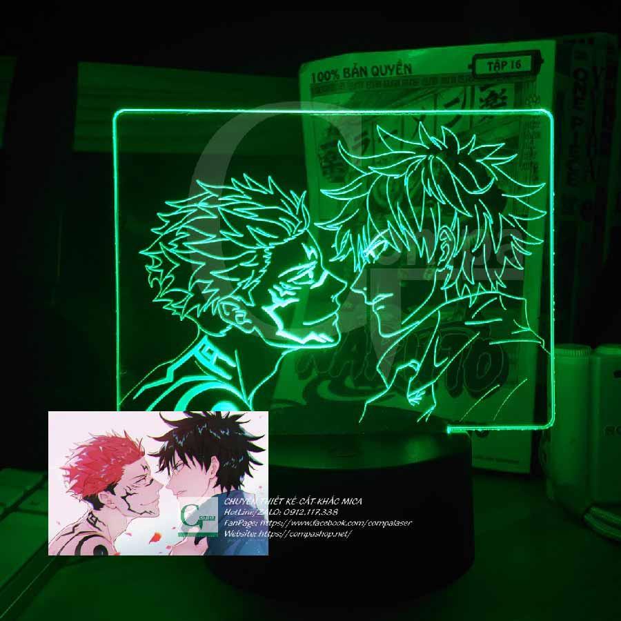 Đèn Ngủ Anime LED 3D Jujutsu Kaisen Megumi Fushiguro x Sukuna AJKN9901 16 màu tùy chỉnh