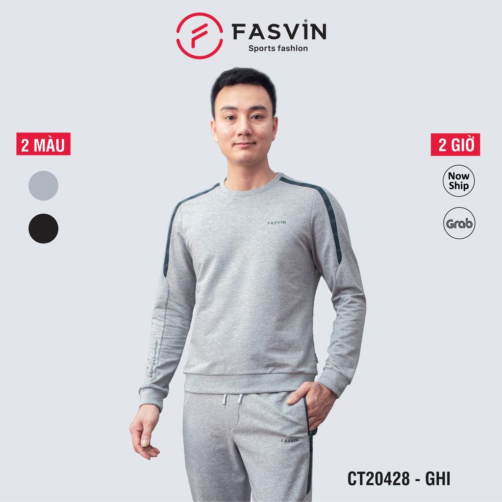 Bộ thể thao nam Fasvin CT20428.20 bộ nỉ nam chất vải cotton dày dặn cao cấp