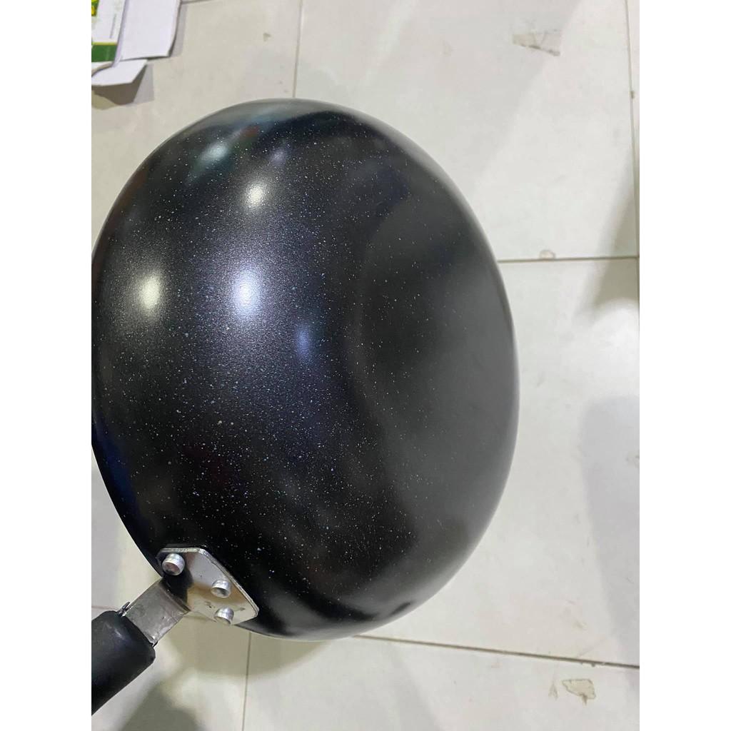CHẢO BẦU CHỐNG DÍNH, CHẢO SÂU LÒNG VUNG KÍNH ĐÁY TỪ HÀN QUỐC SIÊU ĐẸP - sz 32cm