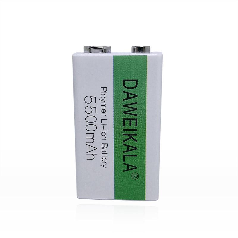 9V 5500mAh Pin 9V li-ion Pin sạc Micro USB Pin 9v lithium cho Đồ chơi micro vạn năng + cáp sạc USB Màu sắc: 10 cái 5500mAh