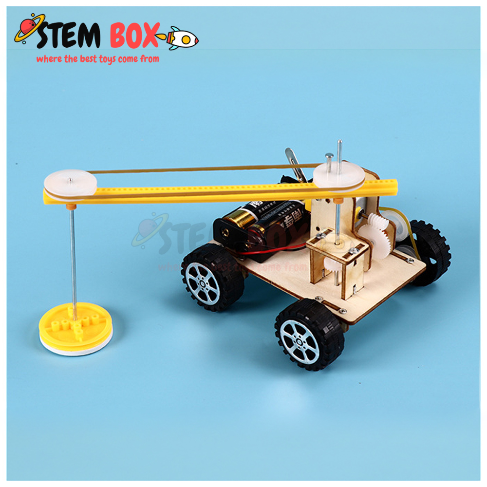 Đồ chơi STEM bộ lắp ghép robot quét rác chạy pin - Trò chơi DIY STEM BOX