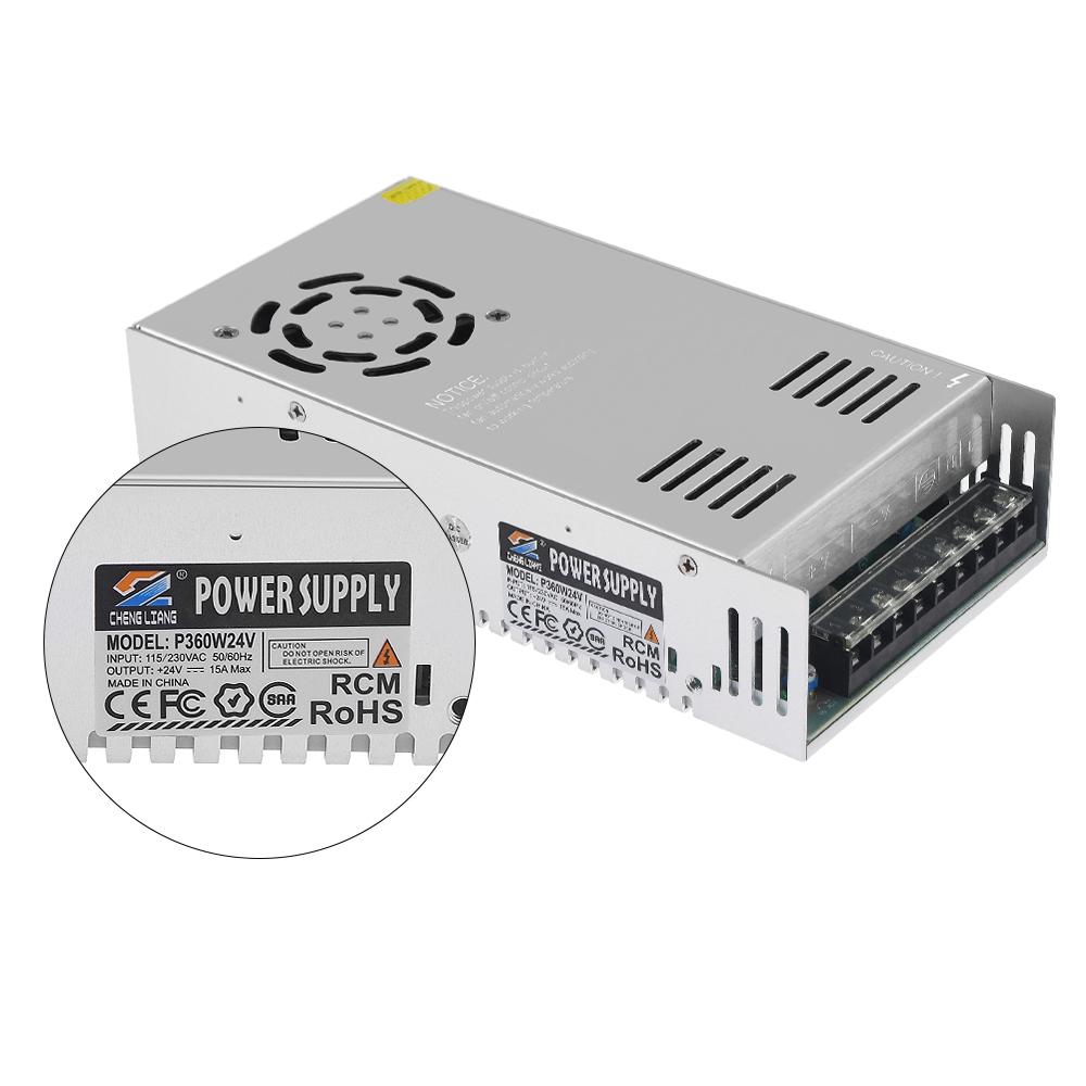 24V15A360W Bộ nguồn chuyển đổi Bộ chuyển đổi SP-3 Bộ chuyển đổi đèn LED Đèn LED Transform 12V cho phần máy in 3D CL-C/P360W24V