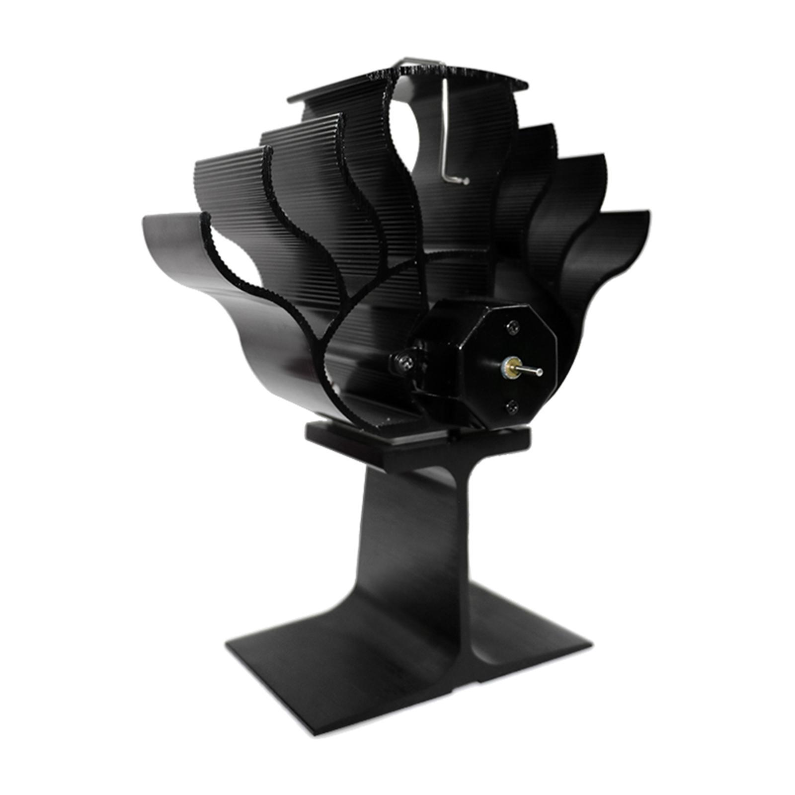 Mini Heat Powered Stove Fan With Free Thermometer Mini 5 Blade Golden