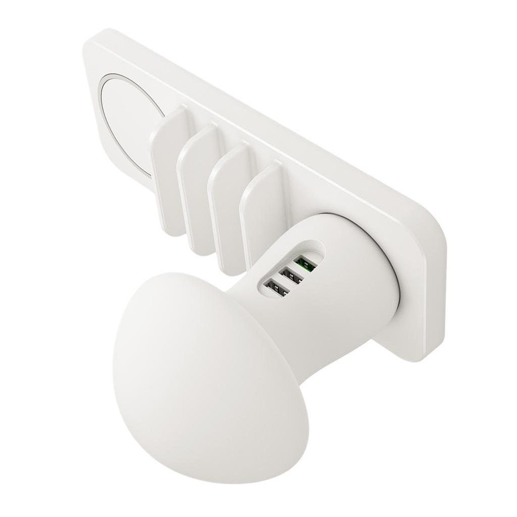 3 USB Multi Port Charger Quick Charging Station Dock -White EU