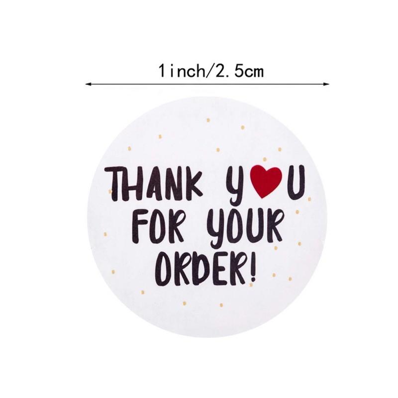 Cuộn 500 Tem Dán Sticker Thank You Tròn Các Shop Sử Dụng Để Gói Hàng Siêu Tiện Dụng