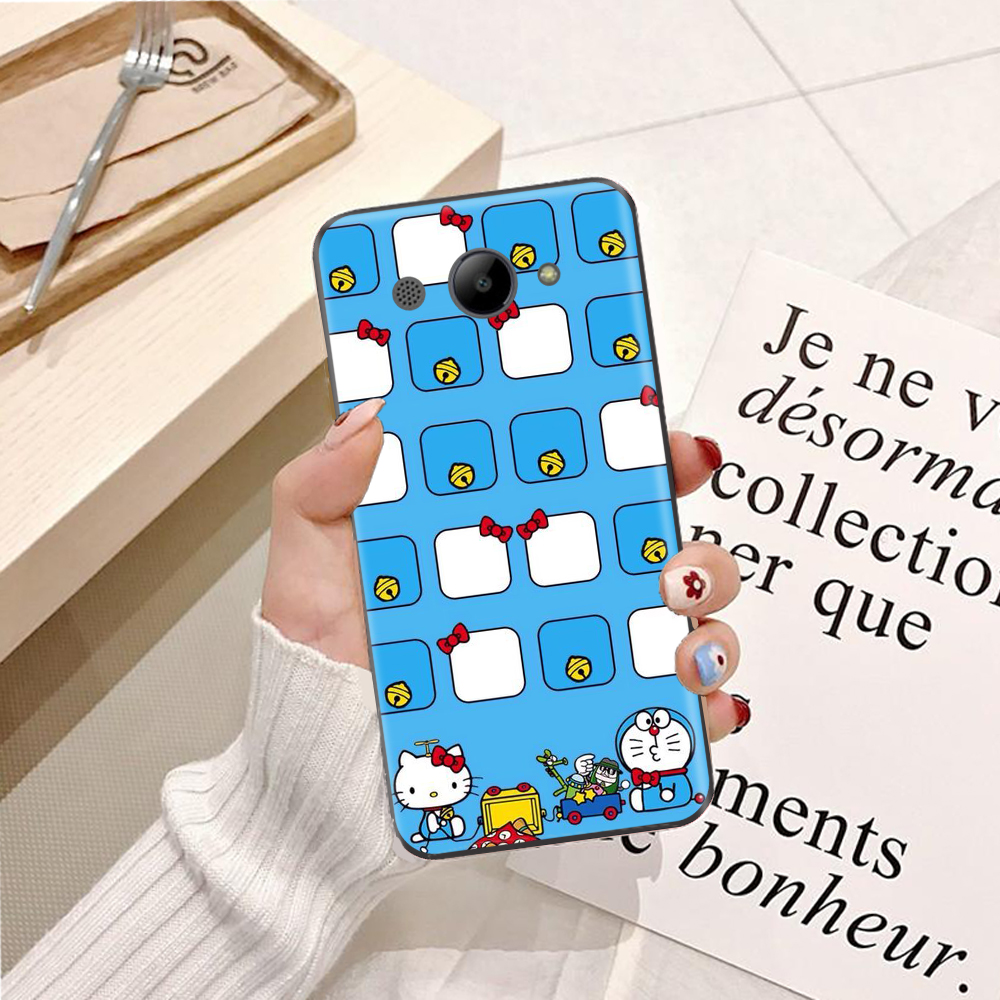 Ốp lưng điện thoại Huawei Y3 2017 viền silicon dẻo TPU  hình Doremon Làm Duyên - Hàng chính hãng