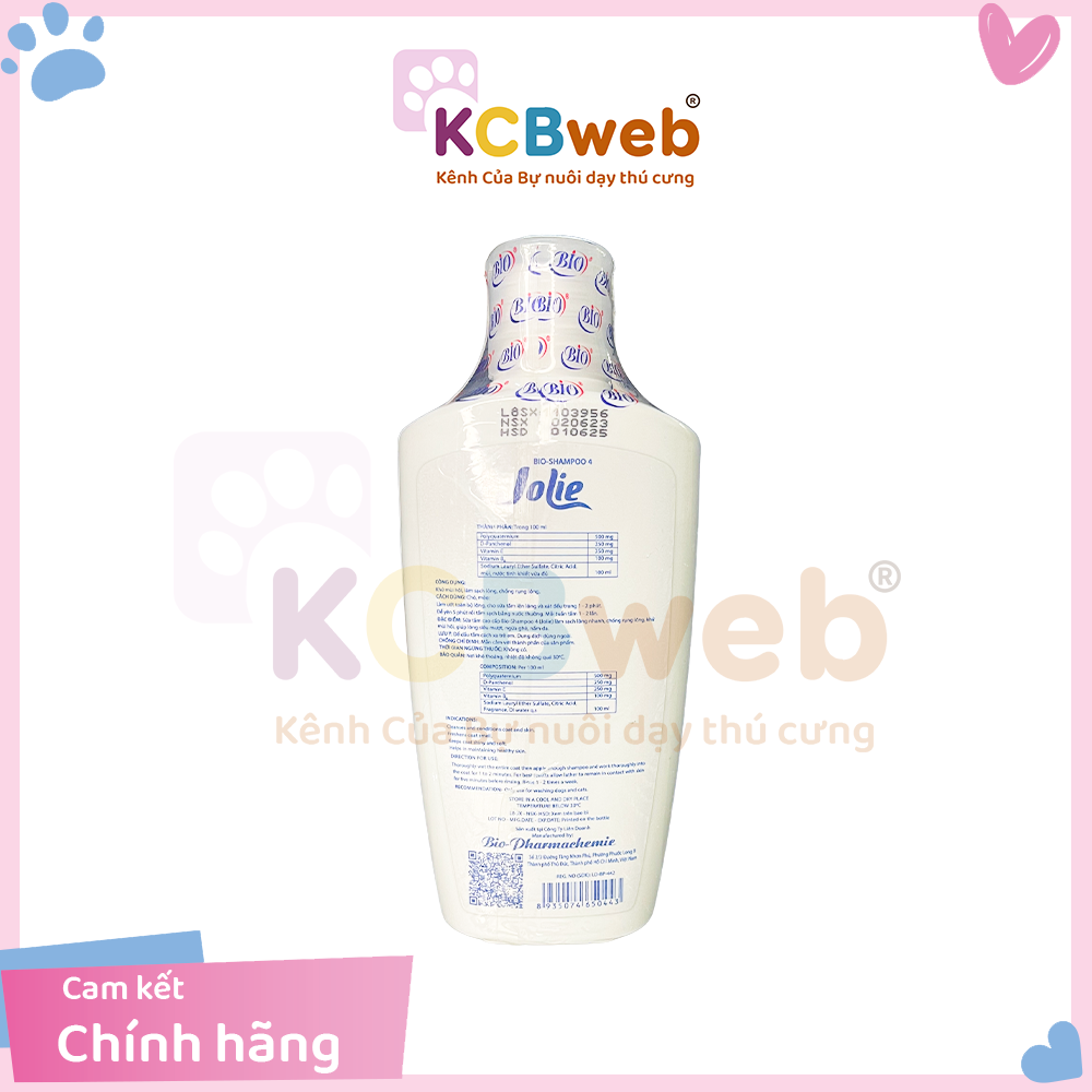 Sữa tắm thú cưng Bio Jolie dưỡng lông, dưỡng da, khử mùi 200ml