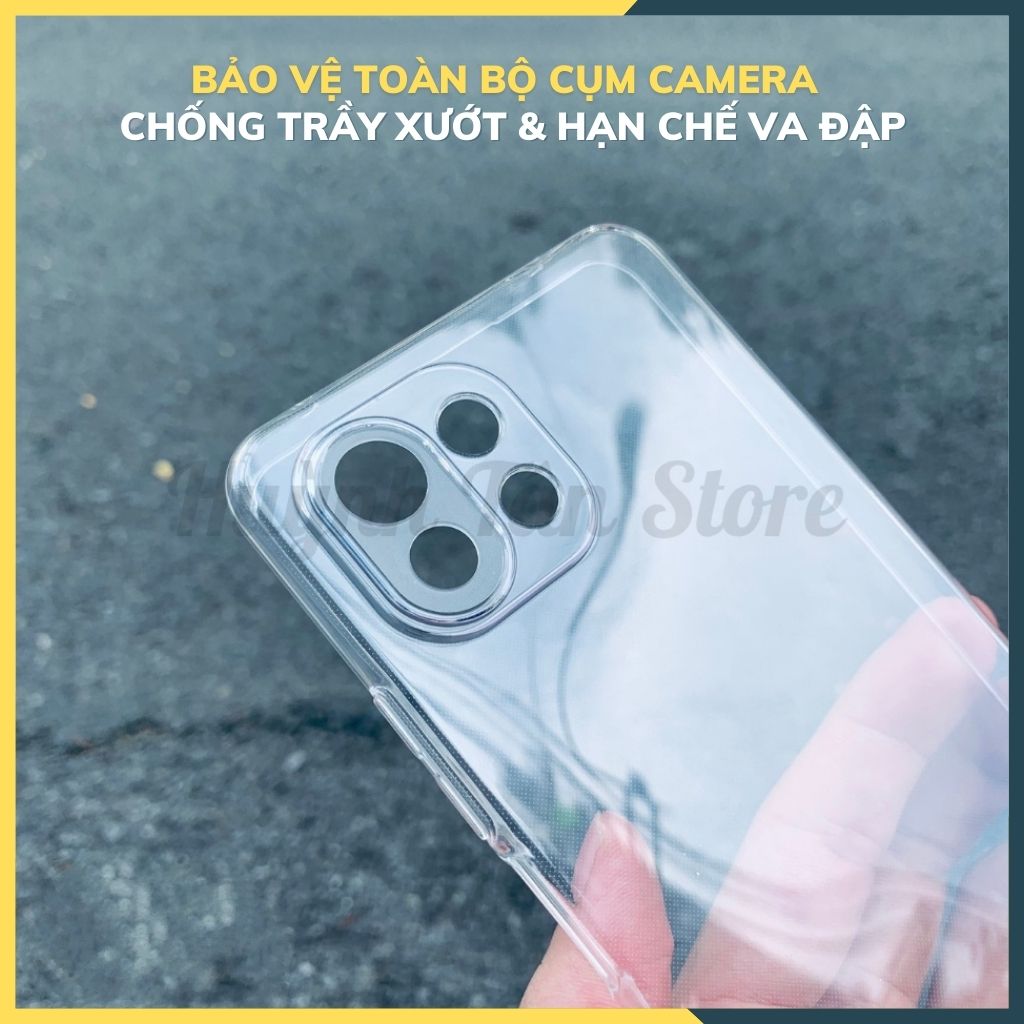 Ốp lưng trong suốt silicon GOR dành cho xiaomi 11 lite bảo vệ camera dẻo siêu mỏng - Hàng nhập khẩu