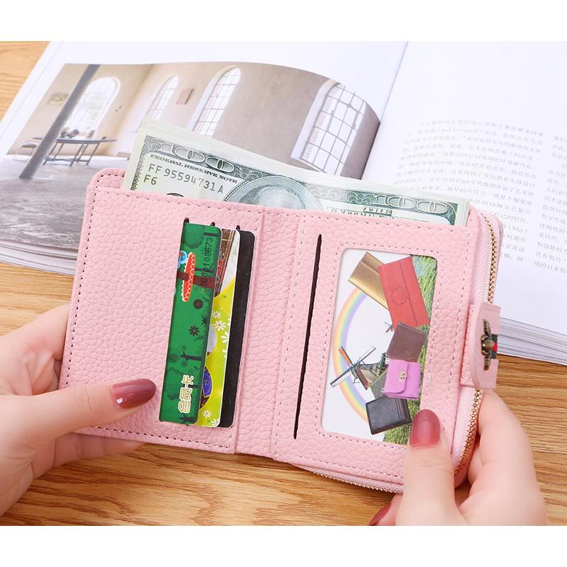 Ví nữ cầm tay khóa kéo hình con ong dể thương