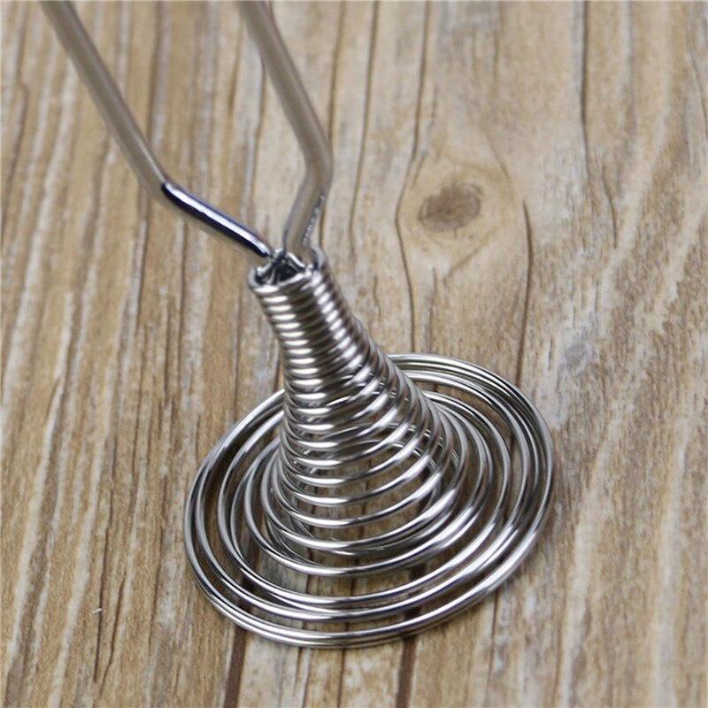 Stainless Steel Egg Beater Spring Coil Wire Dough Whisk Sauce Hand Mixer Baking Supplies