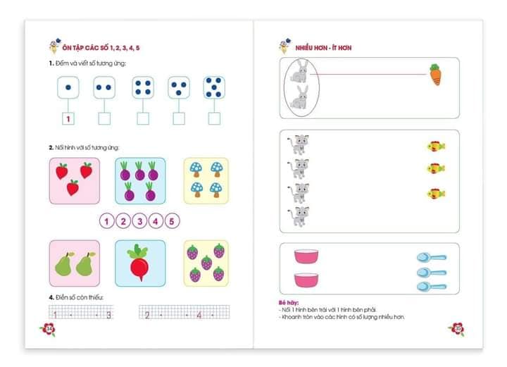 Sách Toán Tư Duy Chơi Mà Học Làm Quen Số Đếm Cho Bé Vào Lớp 1