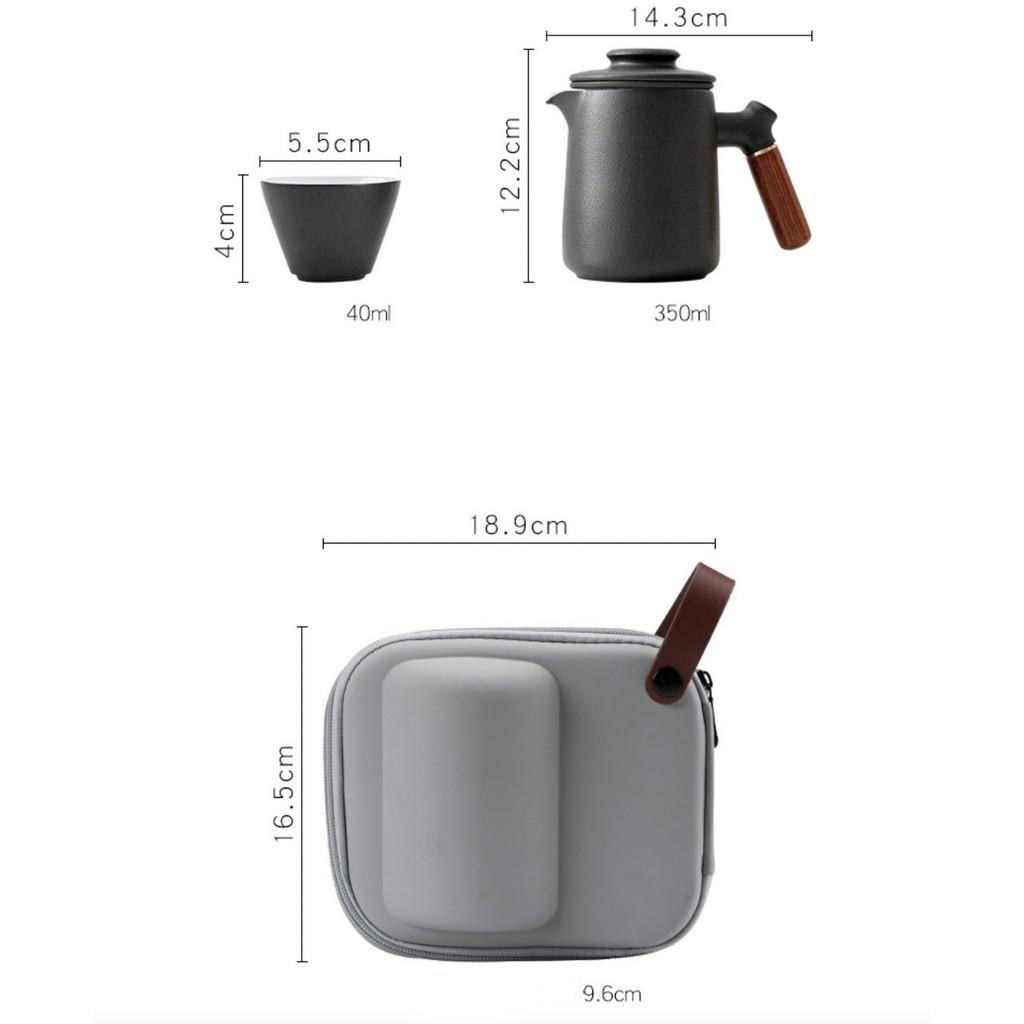 Bộ uống trà đạo tách nước Quick-off Cup gốm sứ Nhật Bản