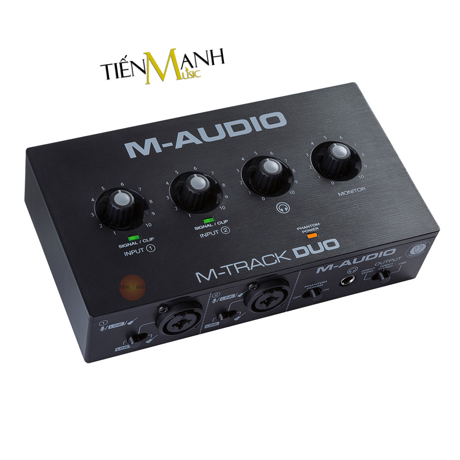 Soundcard M-Audio M-Track Duo - Bộ Thu Âm Thanh Và Livestream MAudio MTrack Audio Interface Sound Card M Track Hàng Chính Hãng - Kèm Móng Gẩy DreamMaker