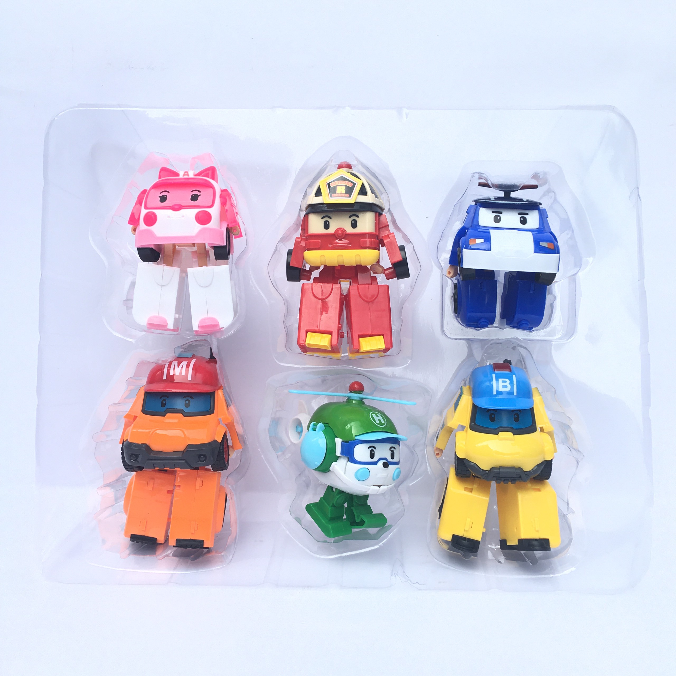 Đồ chơi lắp ráp biến hình Đội bay siêu đẳng Robocar Poli và những người bạn - Bộ 6 con