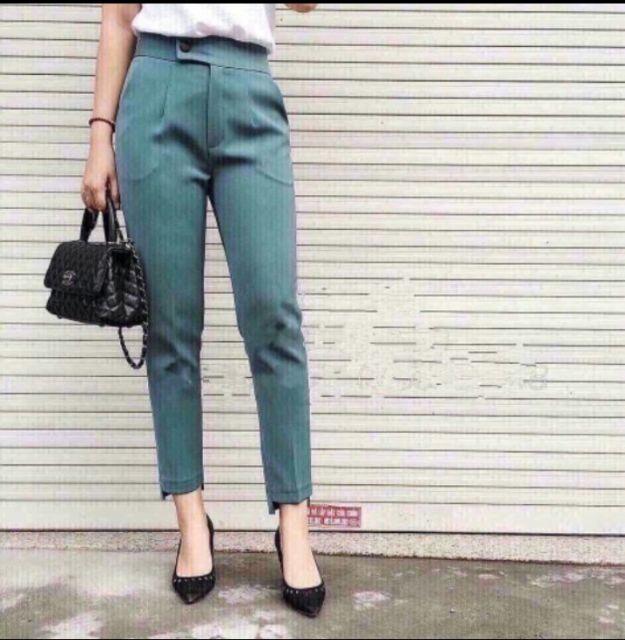 Quần Baggy công sở gấu lệch