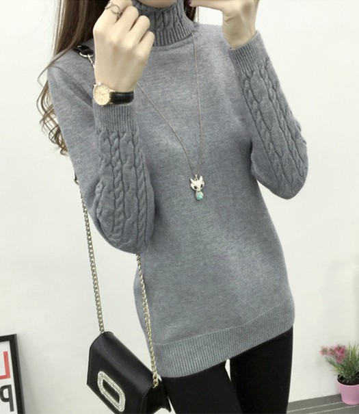 Áo len nữ thời trang cổ lọ chất dày mịn