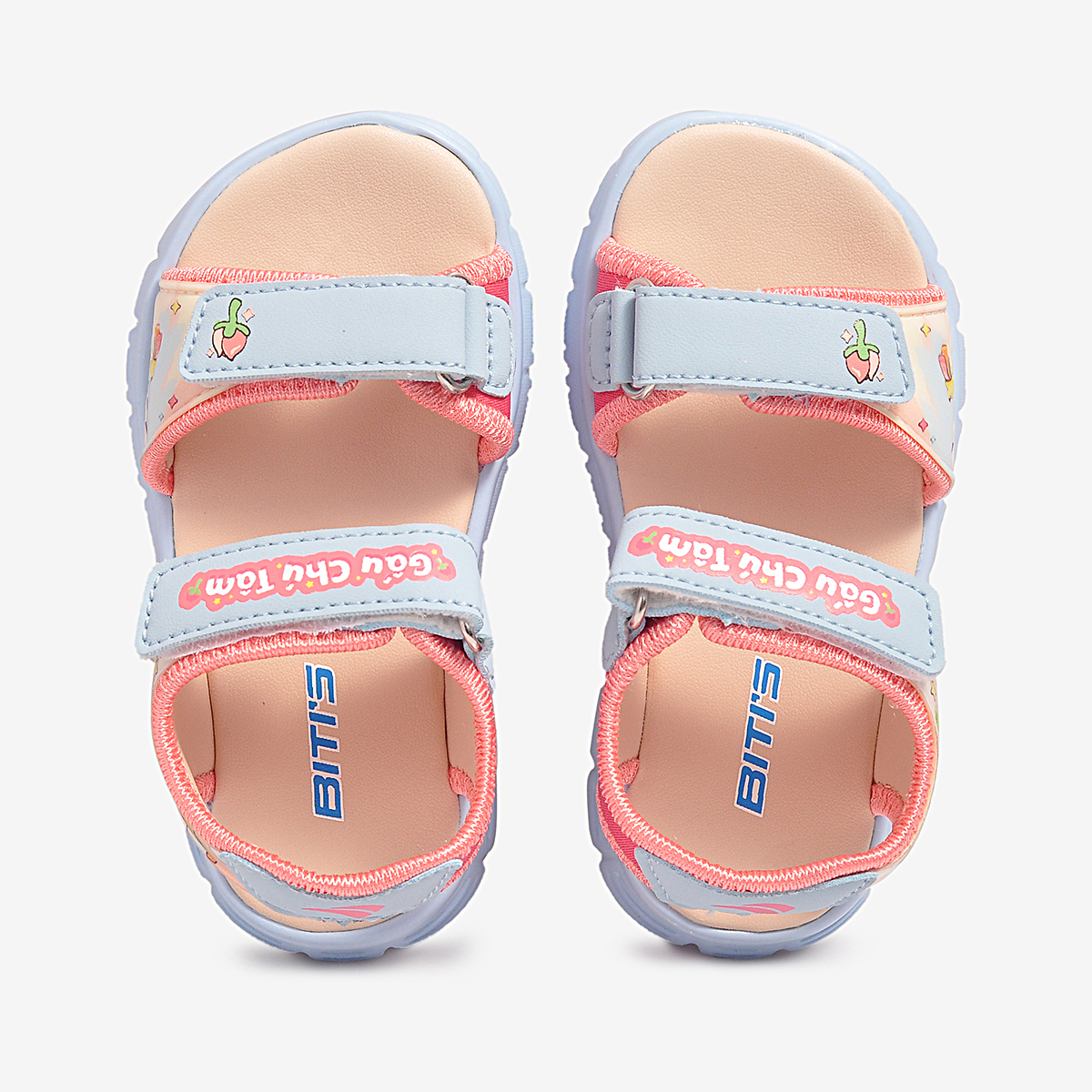 Sandal thông dụng đế Eva phun GẤU CHÚ TÂM Biti's Bé gái BEG003000XDL (Xanh dương lợt)