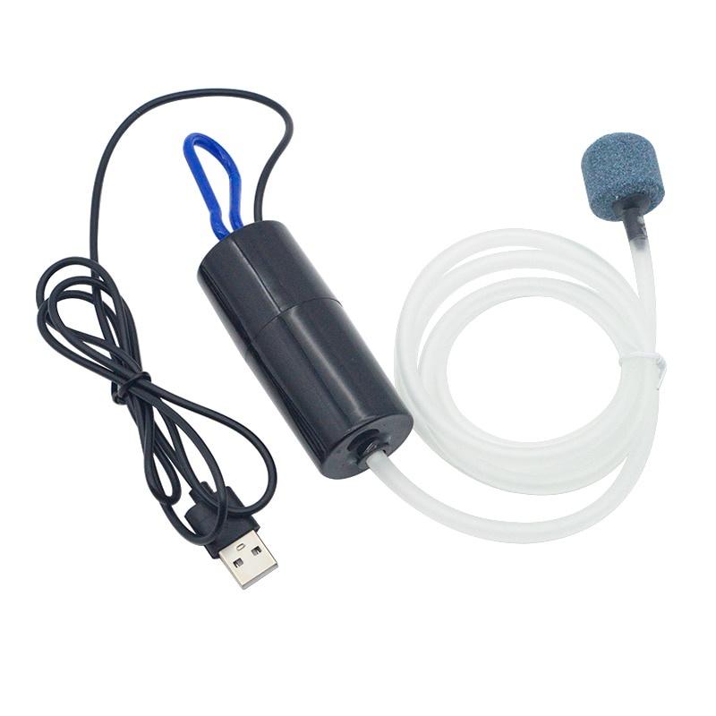 Máy sủi khí oxy mini bể cá cảnh thủy sinh loại tốt khí mạnh kết nối USB siêu êm, máy bơm khí oxy bể cá cảnh