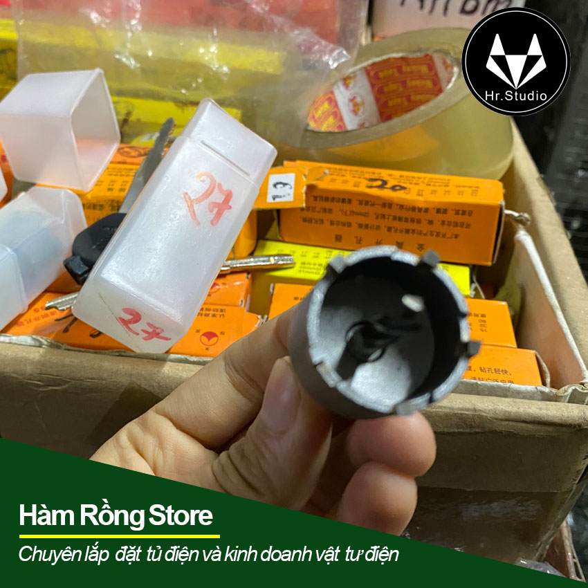 Mũi khoét lỗ tròn đường kính phi 27mm vét lỗ tròn kim loại và gỗ đầu hợp kim