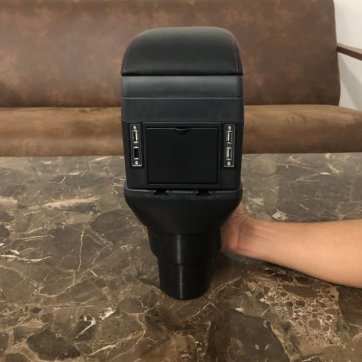 Hộp tỳ tay ô tô cao cấp Hyundai Accent và Kia Rio 2017-2019 tích hợp 6 cổng USB