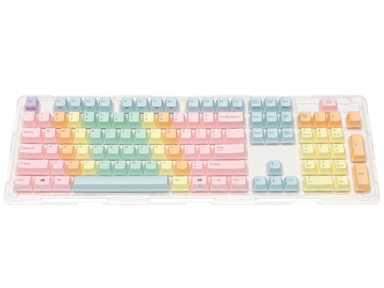 Bộ keycap Filco Macaron 104 phím - Chữ mặt trên - Hàng Chính Hãng