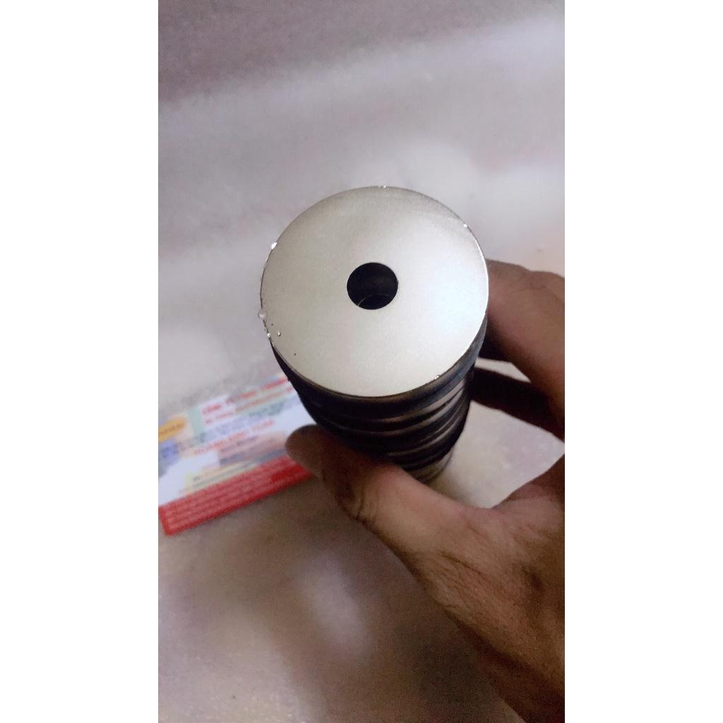 Nam châm 40x10mm lỗ 10mm viên hình tròn đất hiêm siêu mạnh