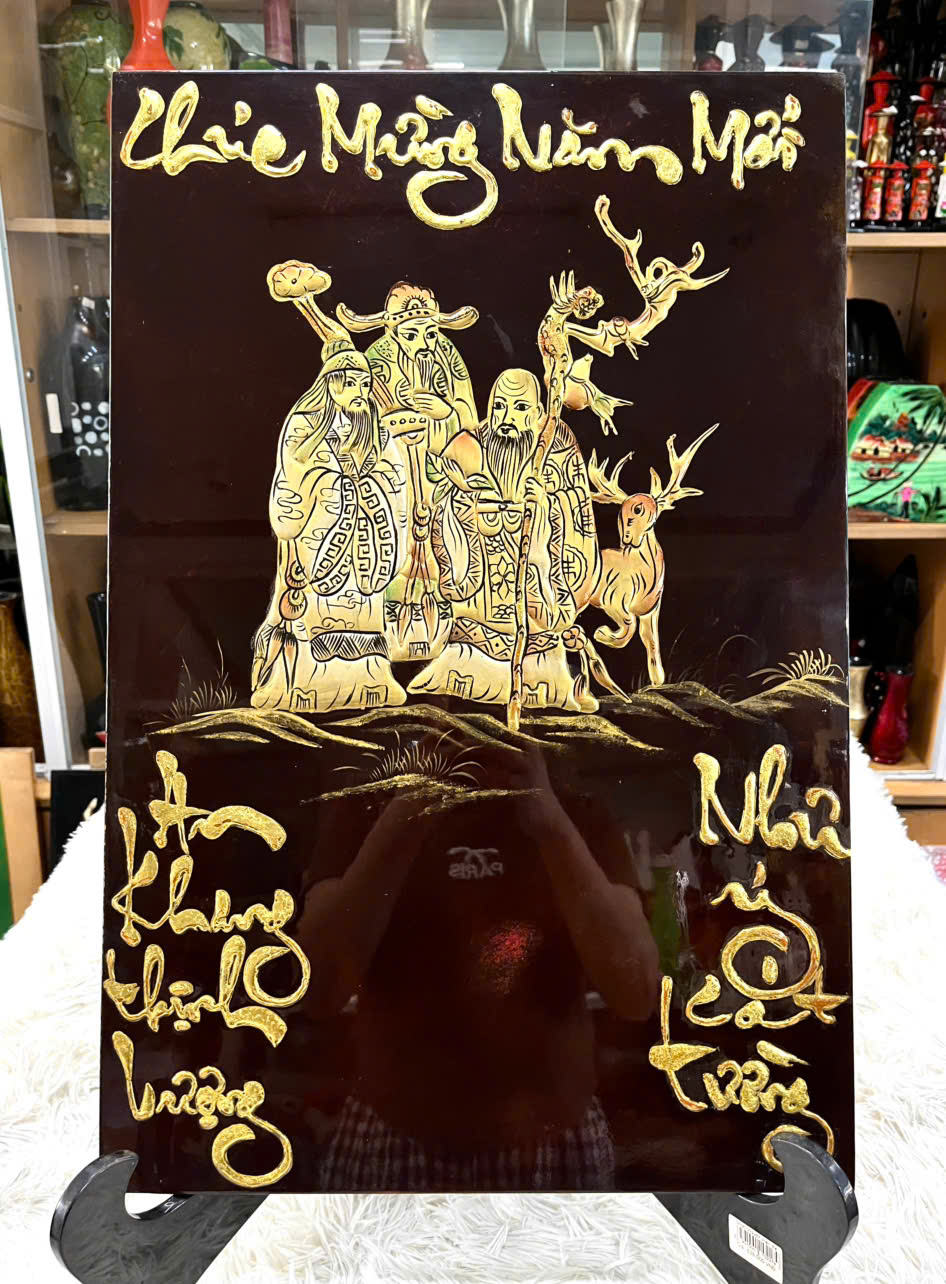 [XẢ KHO]Tranh lịch sơn mài cao cấp Thanh Bình Lê size 40x60 cm