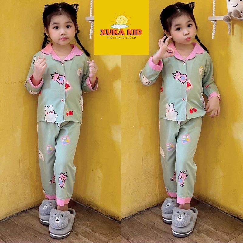 Bộ pijama dài tay dễ thương cho bé gái 10-22kg