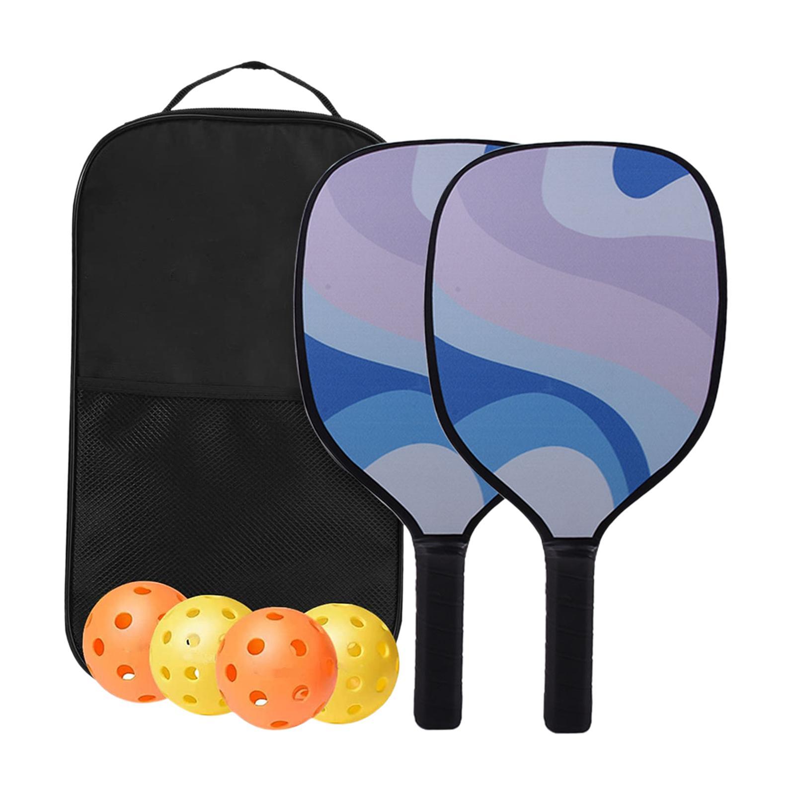 Pickleball Paddles Sets, Anti Slip Sweat Absorbing Comfort Grip, Pickleball Set of 2 with 4 Balls and 1 Bag