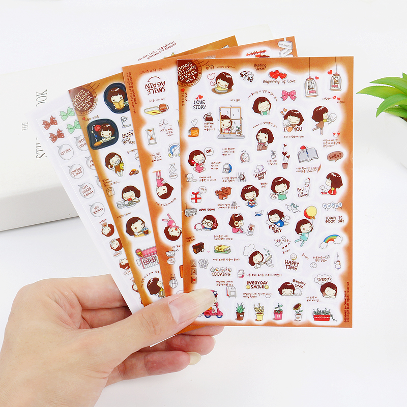 Bộ 5 tấm sticker Cooky's Helloday