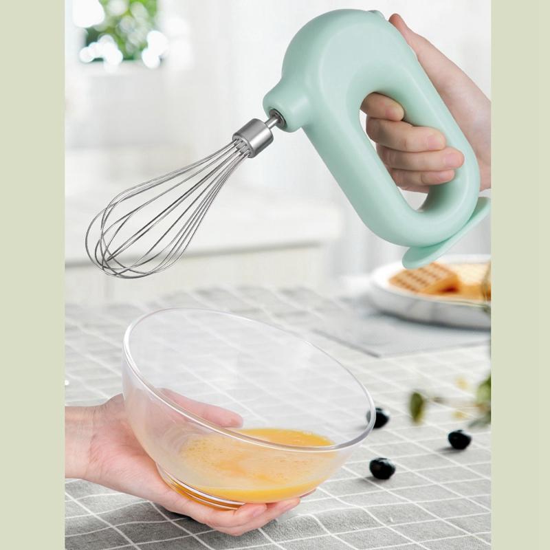 Bộ Sạc Điện Đánh Hộ Gia Đình Nhỏ Bơ Tự Động Đánh Bánh Nướng Nhà Bếp Mini Cầm Tay Phối Xanh