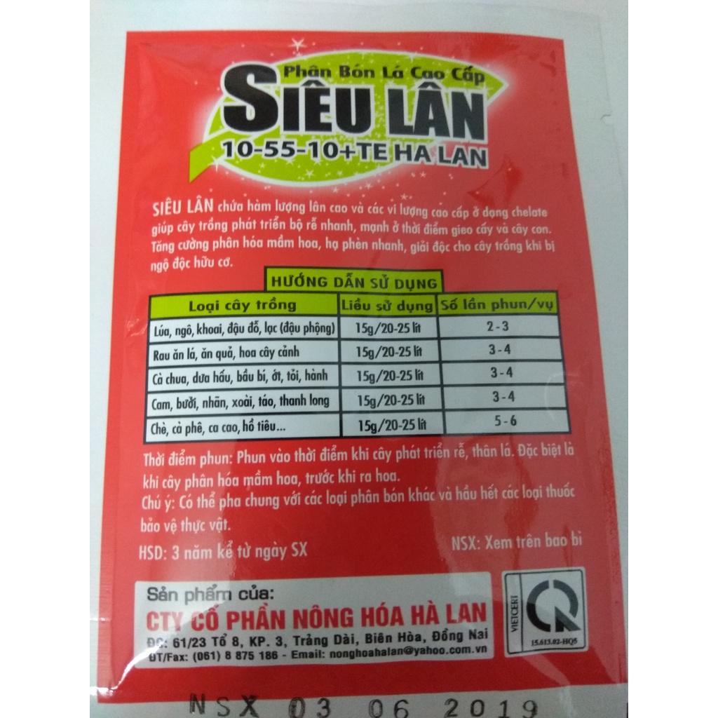 Phân bón lá cao cấp Siêu lân 10-55-10 +TE Hà lan - gói 15 gram