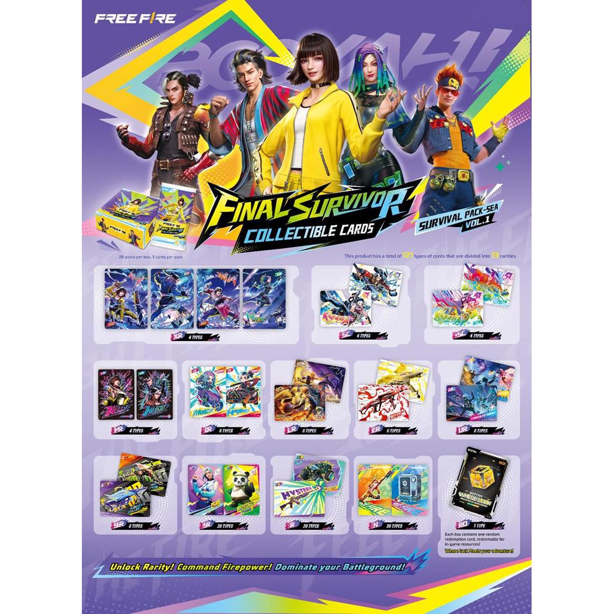 Hộp Card Bo Góc - Free Fire - Kayou KC01 (20 Túi)