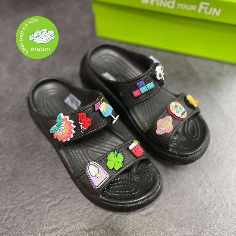 Dép lê 2 quai đế xuồng Cross Crush dành cho nữ cao 6cm